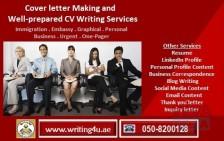 0508200128 Well-prepared CV Writing Services in UAE