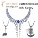  Custom necklace gold plated silver jewelry supplier and wholesaler