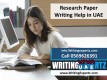 To receive the best research paper writing help for MBA Call +971569626391