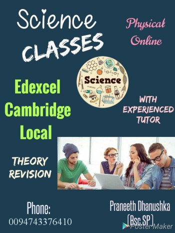 Science classes for Edexcel, Cambridge and Local 