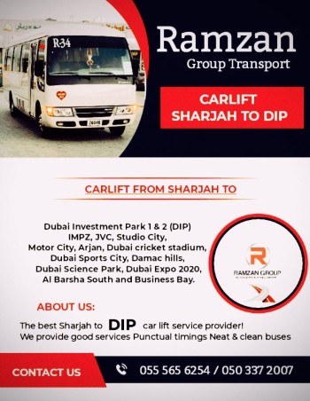 Sharjah to DIP Motor city JVC IMPZ 055 5656254