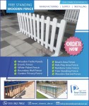 Free Standing Fence Supplier | Events Fence | White Picket Fence | UAE.