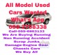 CARS,DAMAGE ENGINE GEAR CHASSIS BODY USED NON WE WANTED ALL MODEL