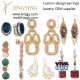 Custom earrings zirconia 925 silver fine jewelry OEM supplier