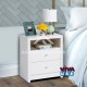 FROST WHITE BEDSIDE TABLE