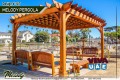 Pergola Suppliers in Abu Dhabi | Wooden Pergola Manufacture in UAE | Pergola in Garden Area