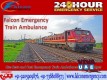 Book Falcon Train Ambulance from Patna to Delhi with Complete Medical Facility