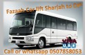 Car lift No transfer Direct Sharjah to DIP/JVC/IMPZ/DIC/Al quoz