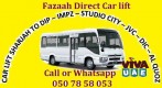 Car lift DirecT Sharjah to DIP - IMPZ - JVC - STUIO CITY - DIC - AL QUOZ