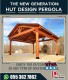 Hut Design Wooden Pergola in Uae | Backyard Wooden Pergola.