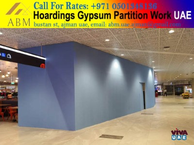 Gypsum Hoarding works Company Dubai Sharjah