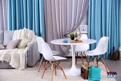 We Offer Professional Living Room Curtains Dubai Installation