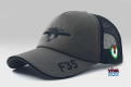 F35 Fighter Cap - black and smoke | Large