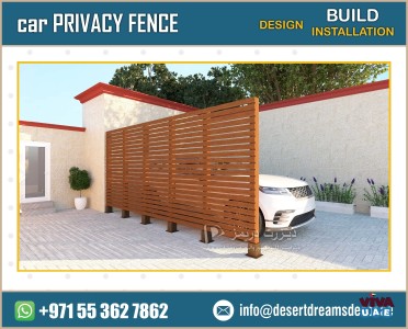 Car Privacy Wooden Fences Panels in Uae | Wooden Mesh Panels.