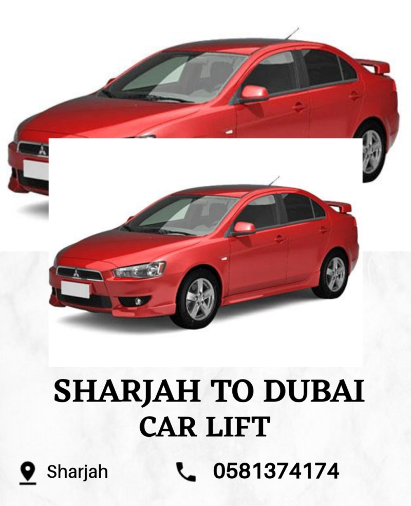 Sharjah to Dubai car lift 