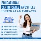Educational certificate attestation in Dubai