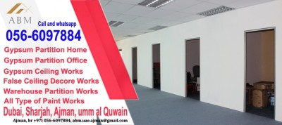 Office Decoration Gypsum Partition False Ceiling work Umm AL Quwain