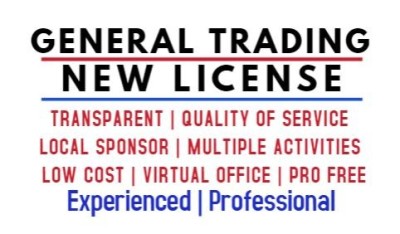 General Trading Company registration 100% Ownership with virtual office and bank Account