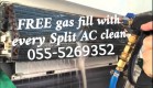 055-5269352 split ac clean with free gas fill repair maintenance chiller package ducting fixing installation