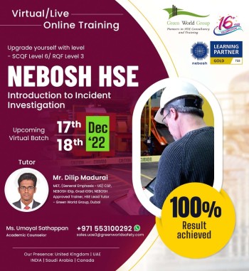 Join NEBOSH Incident Investigation Course in Dubai