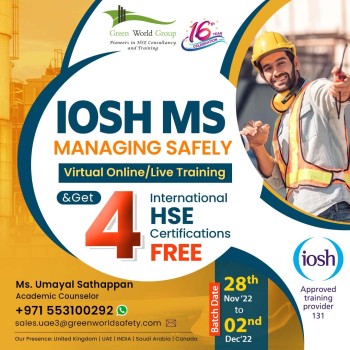 Join IOSH MS Course in Dubai