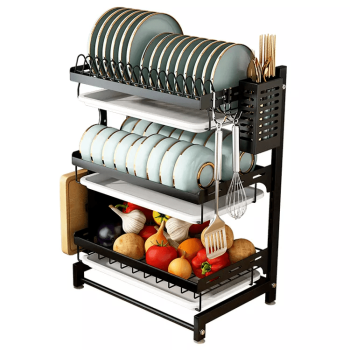 3 layer Stainless steel Countertop dish rack