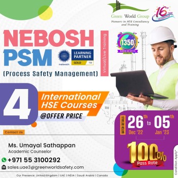 Enroll NEBOSH PSM Course in Dubai