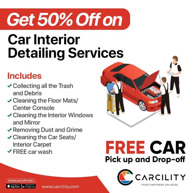 Get 50% off on Car Interior Detailing Services 