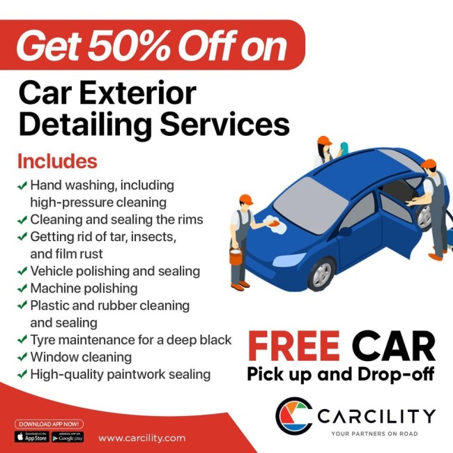 Save 50% on exterior car detailing services