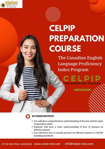CELPIP Training at Vision Institute. Call 0509249945
