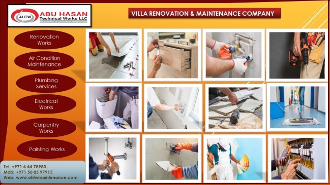 Building Maintenance Dubai-Plumbing,AC,Electrical Carpentry,Tiles Fixing,Masonry,Handyman etc.