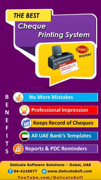 CHEQUE PRINTING SOFTWARE with Free Printer