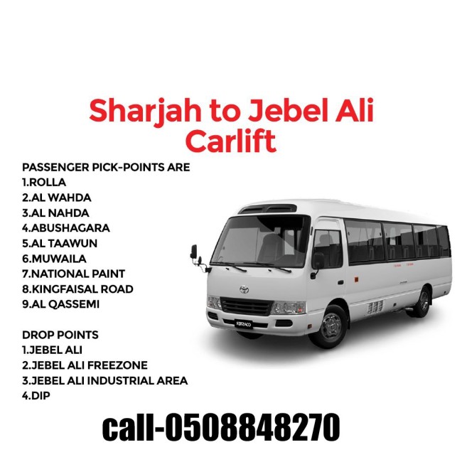 Transportation- Sharjah to Jebel Ali Carlift Services - 0508848270