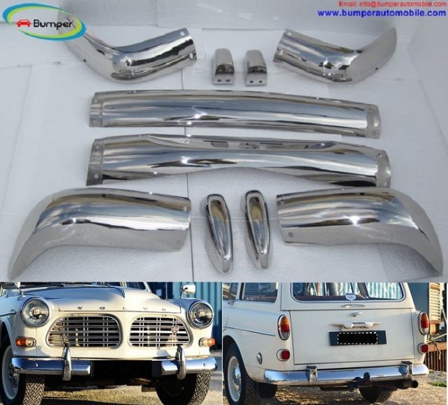 Volvo Amazon Kombi bumper (1962-1969) by stainless steel Volvo 121,122S, Amazon Kombi P221 Year 1962-1969