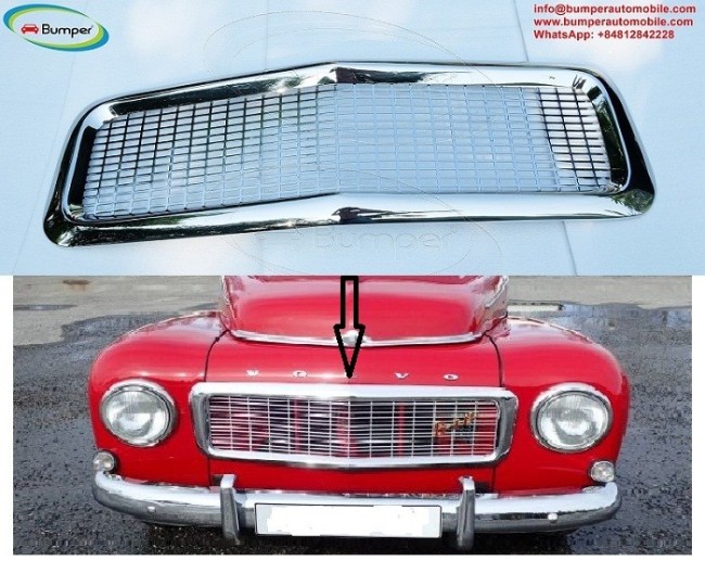 Volvo PV 544 Front Grill New  Volvo PV444/ PV544 Stainless Steel Grill (Volvo PV 544 Front Grill by stainless 