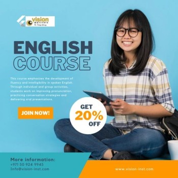 English Communication Classes at Vision Institute. Call 0509249945