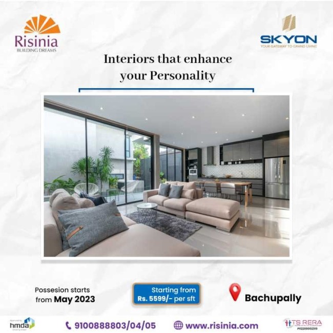 2 and 3BHK Gated Community flats in Bachupally | Skyon by Risinia