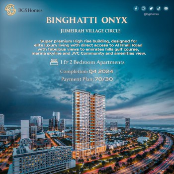 For Sale - Luxury 1, 2, & 3 Bed Apartments At Onyx By Binghatti 