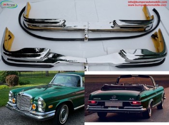 Mercedes W111 3.5 coupe bumpers with rubber (1969-1971)
