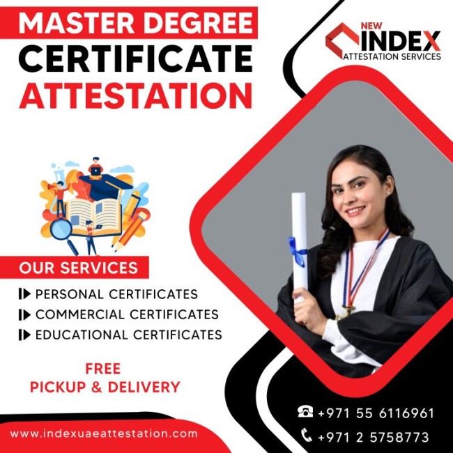 Master Degree Certificate attestation in Abu Dhabi