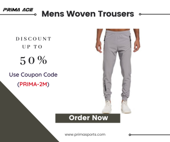 Shop Mens Woven Trousers at Prima Sports