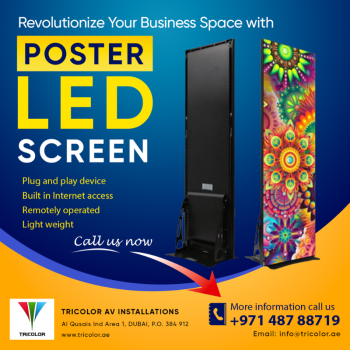 Poster LED Display in Dubai | Self Standing LED Poster display