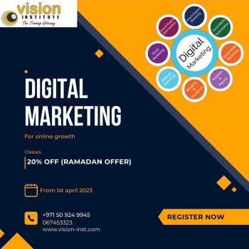 Digital Marketing Courses at Vision Institute. Call 0509249945