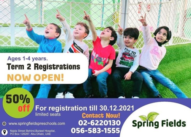 Kids Pre Nursery School in Abu Dhabi - Spring Fields