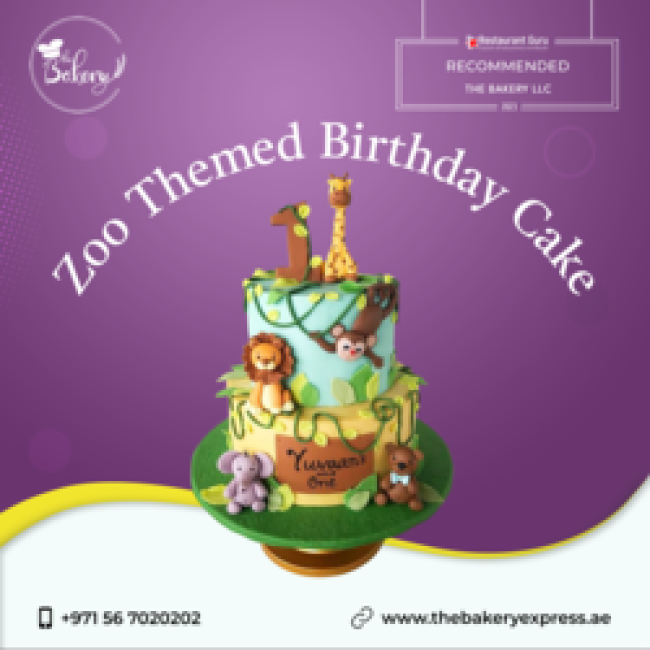 Safari Animal Birthday Cake| Animal Theme Cakes in Dubai