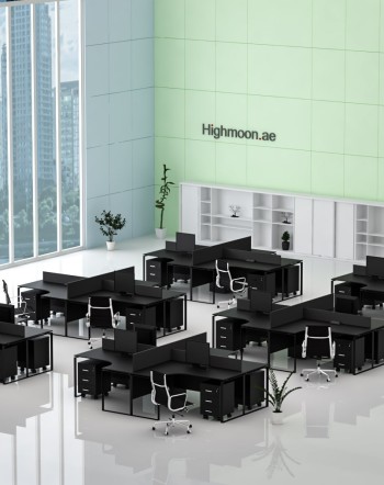 Modern Office Furniture Benq Quad Workstation- Highmoon Office Furniture Manufacturer