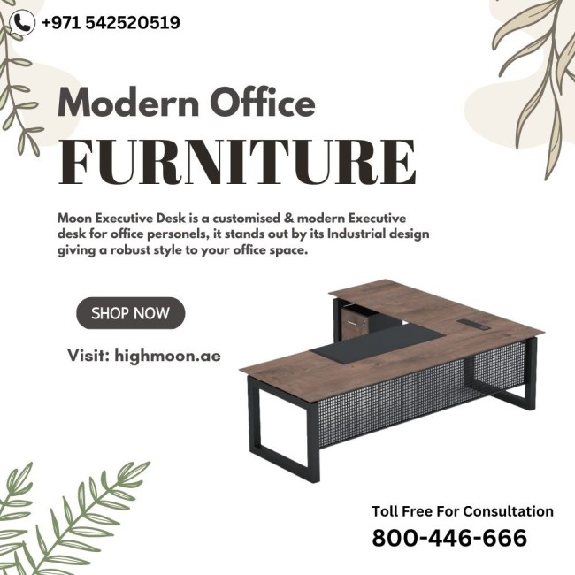 Modern Office Furniture Moon Executive Desk | Highmoon Furniture