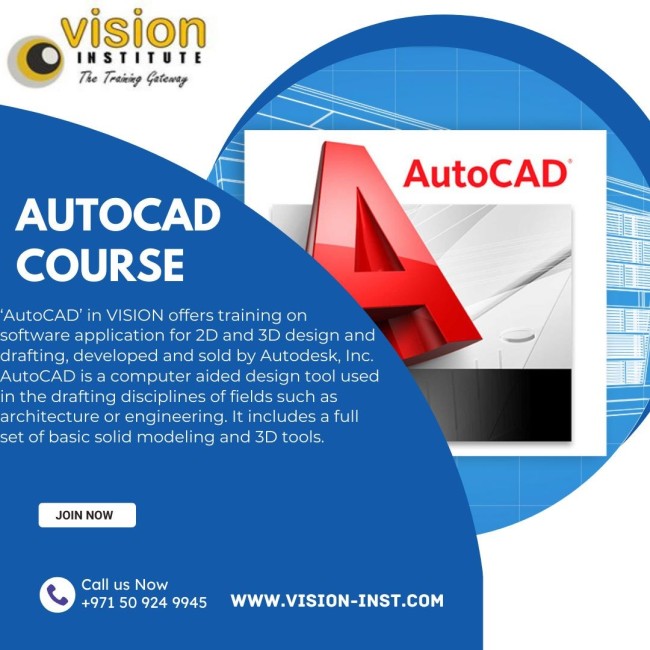 Auto cad Training At Vision Institute Ajman 