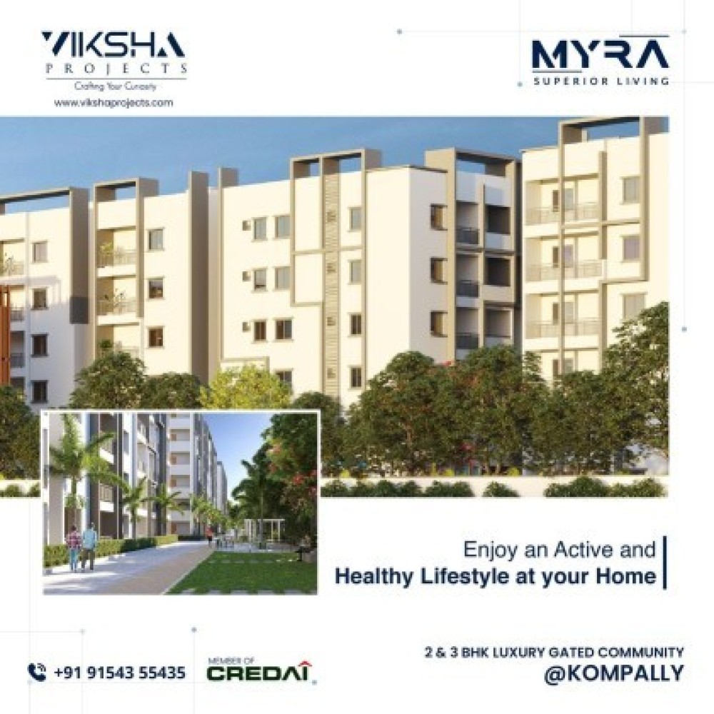 2 bhk flats for sale in Kompally 