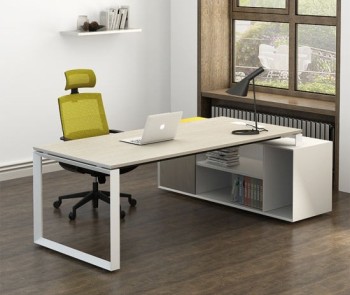 Upgrade Your Workspace with the Anthracite Metal Rock Executive Desk!